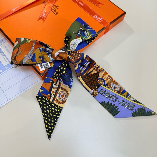 HERMES 25S NECKERCHIEF 86 IN SILK 989359