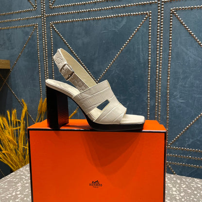 ERIS SANDAL 95 WHITE CALFSKIN