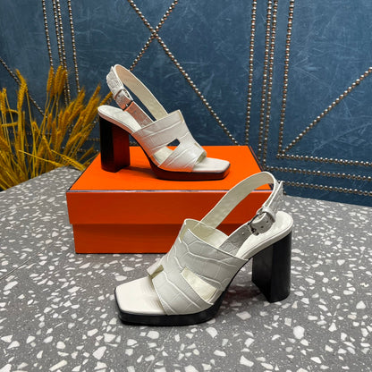 ERIS SANDAL 95 WHITE CALFSKIN