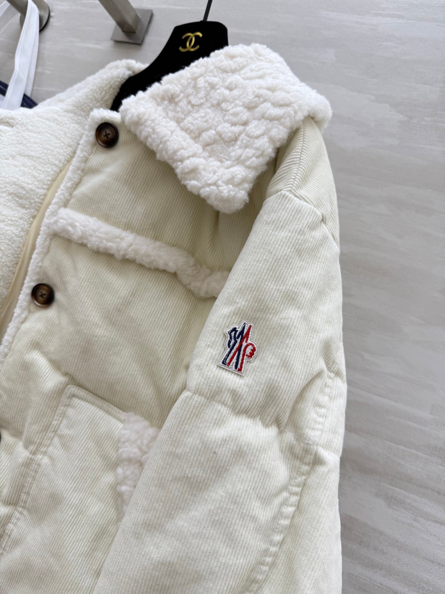 Moncler Style Velvet Fur Jacket – Style 306106