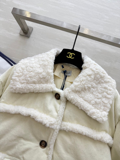 Moncler Style Velvet Fur Jacket – Style 306106