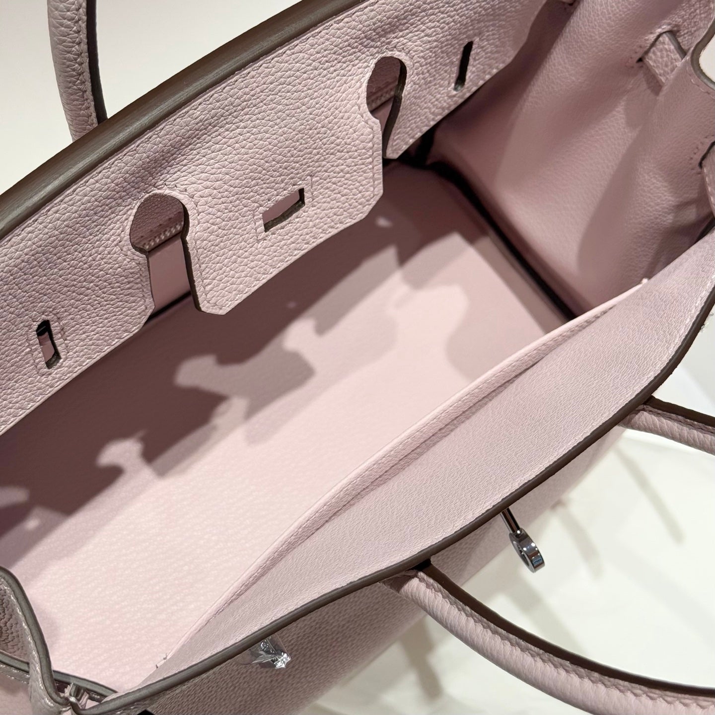 HERMES 25S MEDIUM BIRKIN 25 IN PINK BABY CALFSKIN SILVER HARDWARE