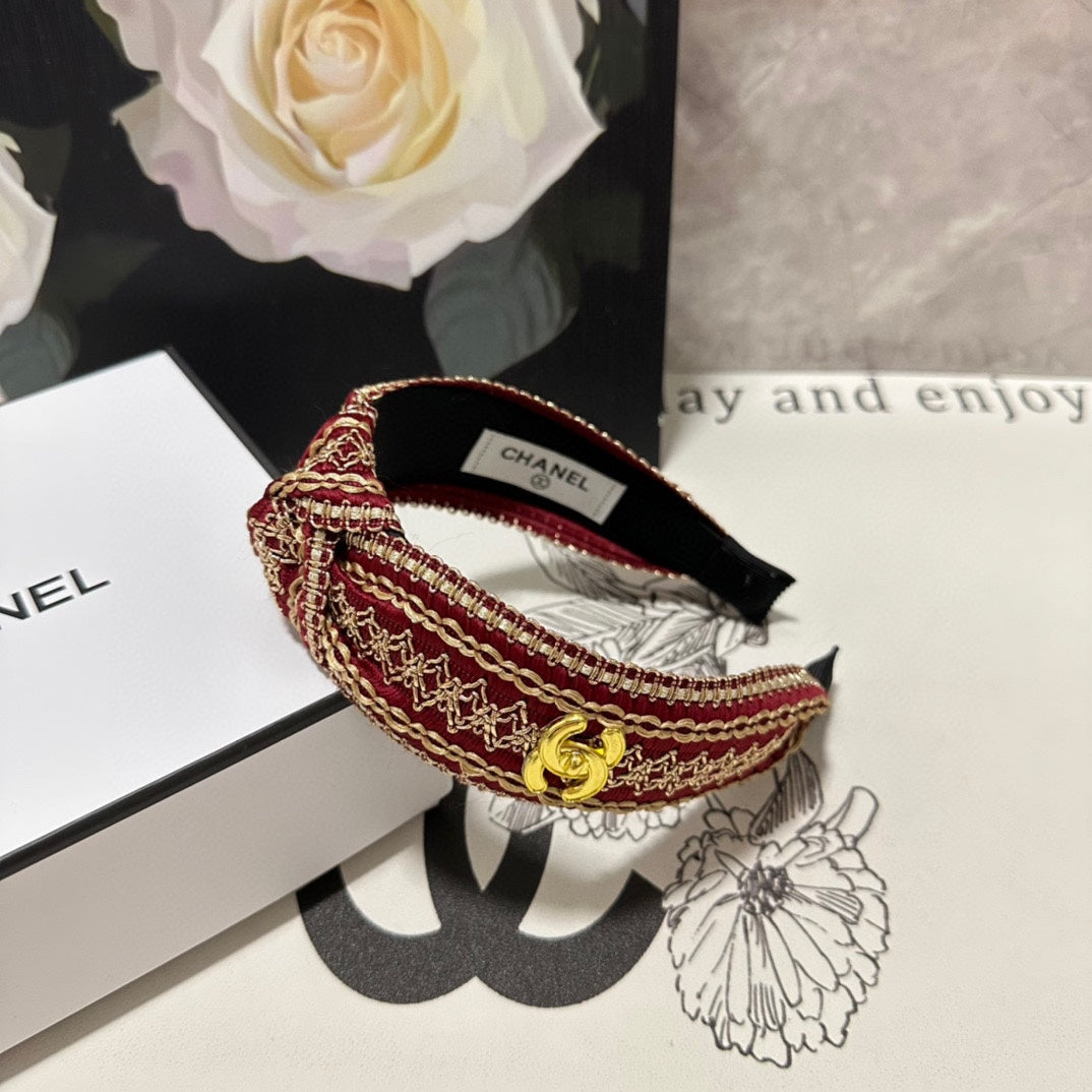 RUBY RED MIX LIGHT YELLOW FABRIC HEADBAND 168586