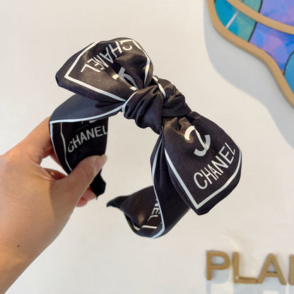 BLACK MIX WHITE SILK HAIRBAND 358257