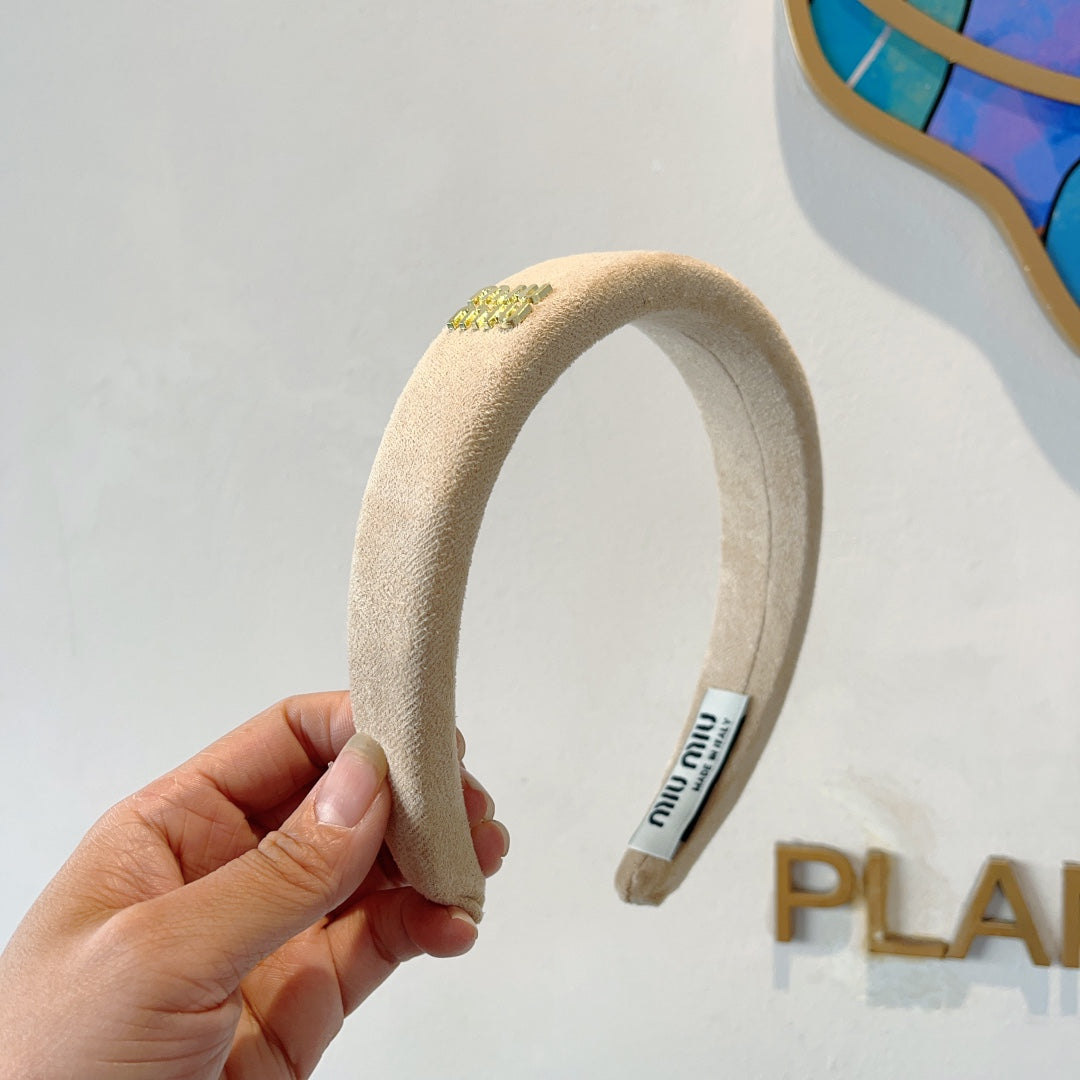 THICK HEADBAND IN BEIGE CASHMERE 412453