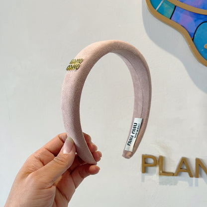 THICK HEADBAND IN LIGHT PINK CASHMERE 412455