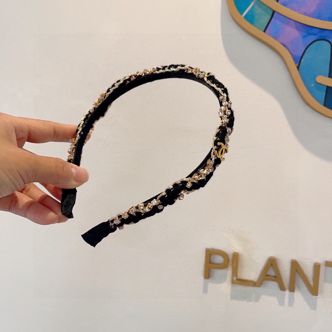 BLACK FABRIC WITH CRYSTAL HAIRBAND 417312