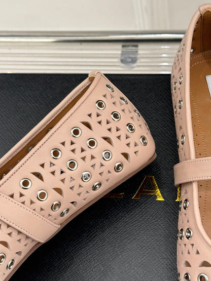 MARY JANE IN PEACH PINK CALFSKIN