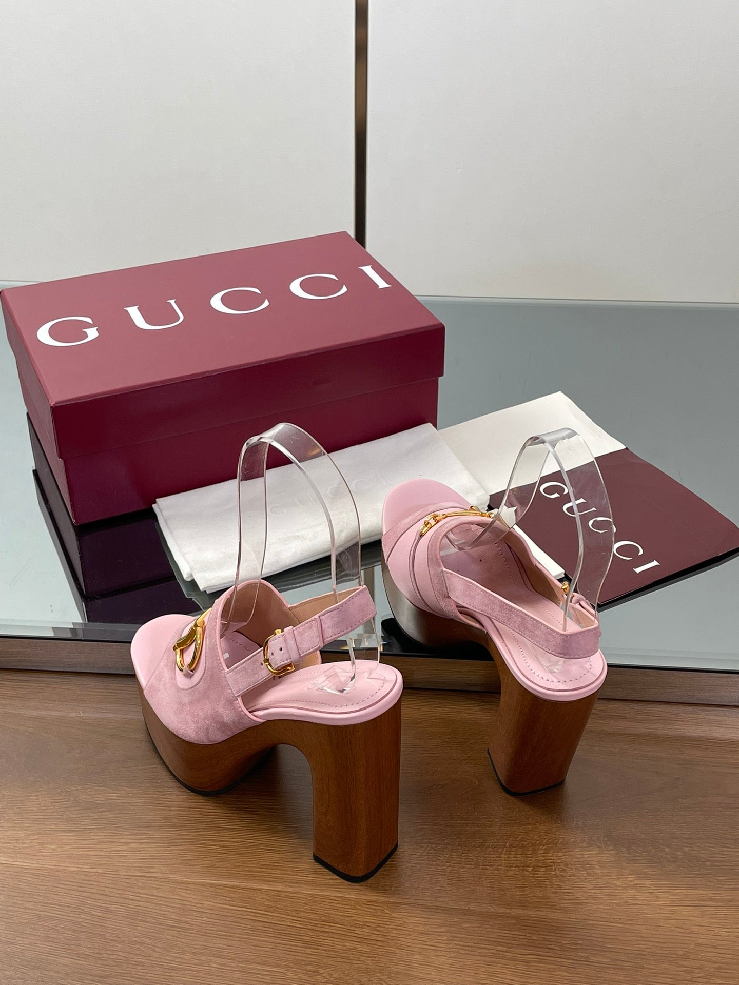 HIGH HEEL SANDALS 13 CM IN PINK CALFSKIN MIX SUEDUE GOLD HARDWARE