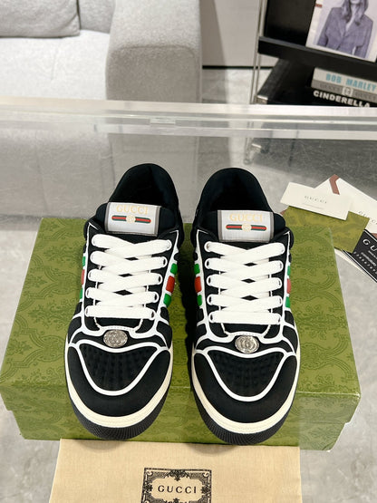 SNEAKER IN BLACK MIX COLORFUL CALFSKIN