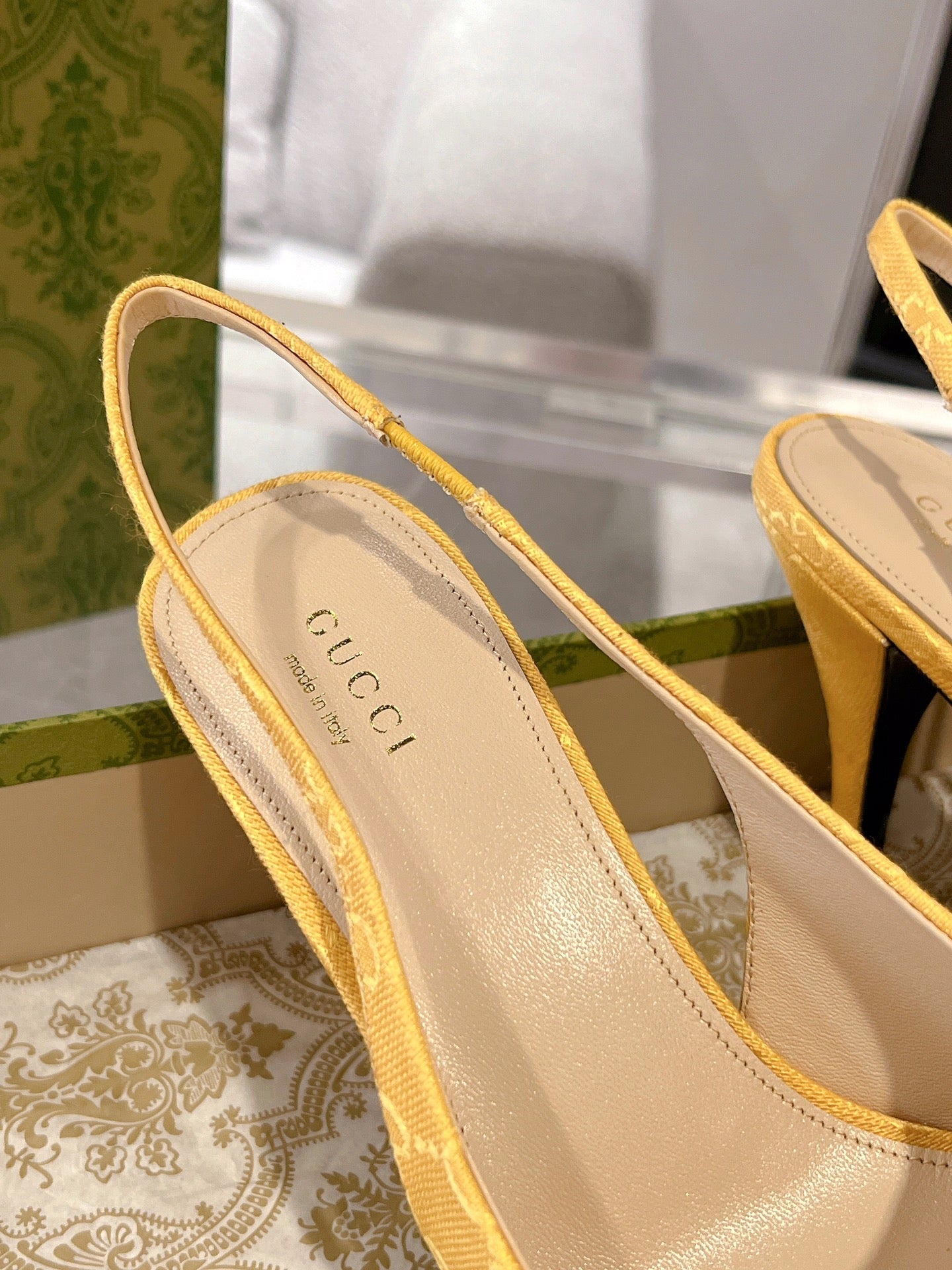 HORSEBIT SLINGBACK 105 IN YELLOW CANVAS