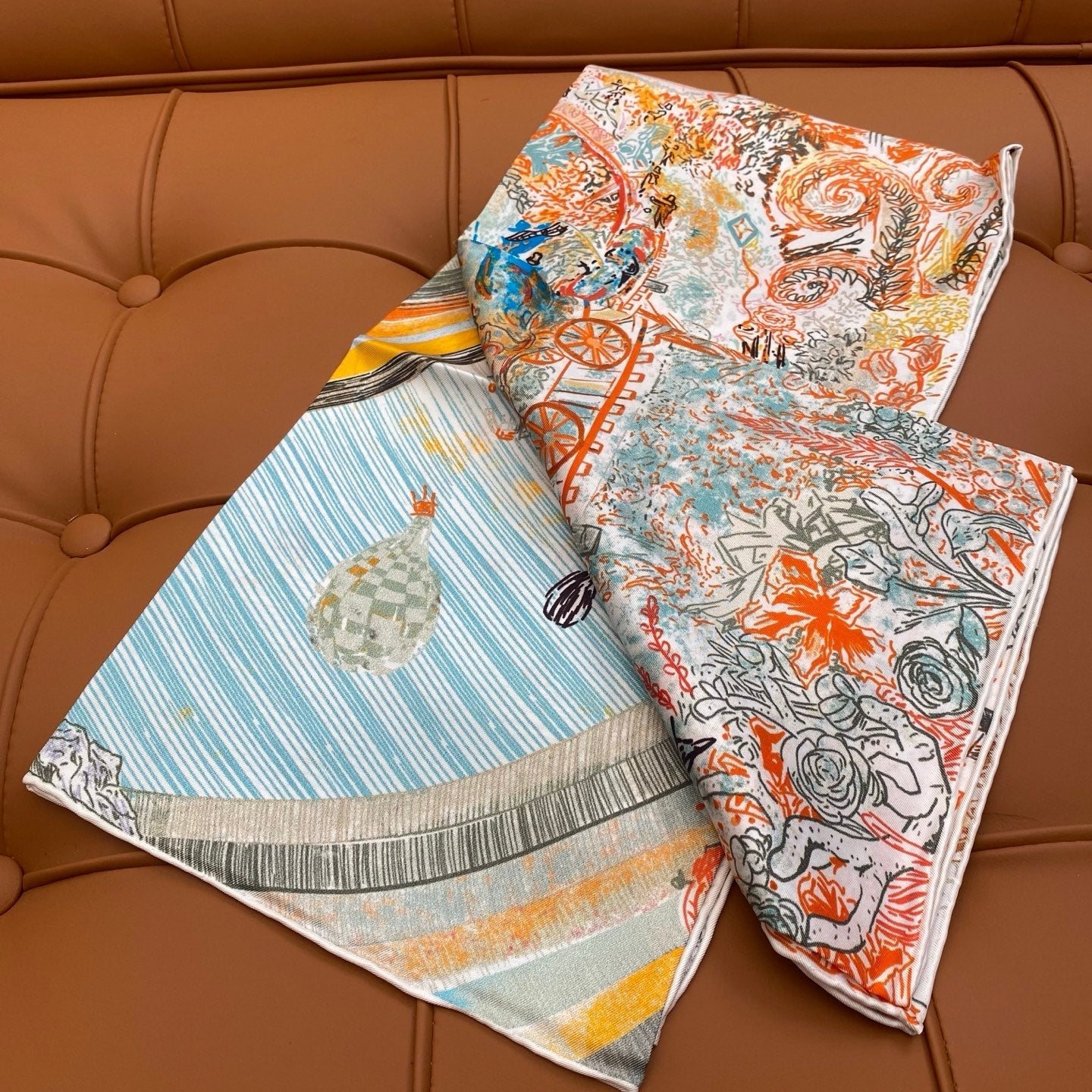HERMES 25S SCARF 90 IN SILK 703688