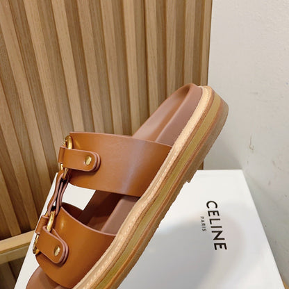 DAD SANDALS DARK BROWN CALFSKIN