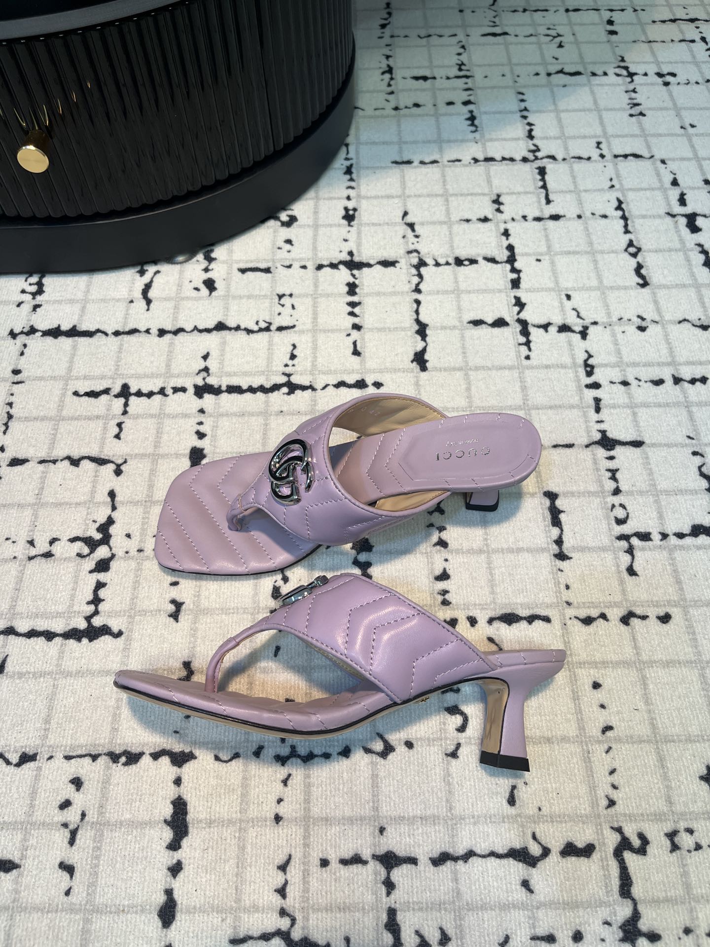 GG THONG SANDALS 55 LAVENDER CALKSKIN