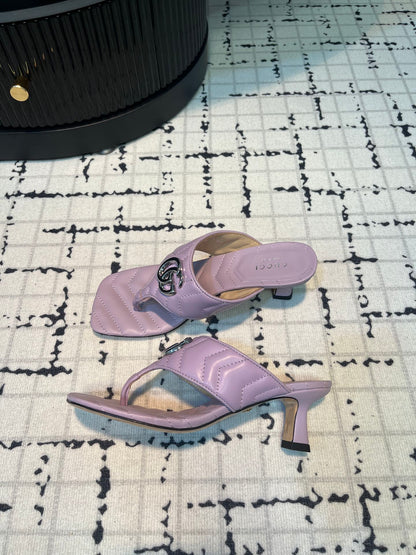 GG THONG SANDALS 55 LAVENDER CALKSKIN