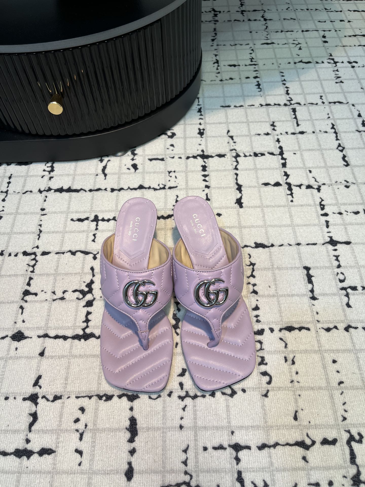 GG THONG SANDALS 55 LAVENDER CALKSKIN