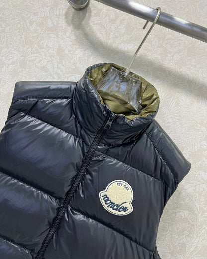 Moncler Style Black Puffer Vest-Style10