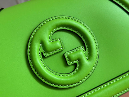 GUCCI 26S BLONDIE BAG 21 IN GREEN CALFSKIN