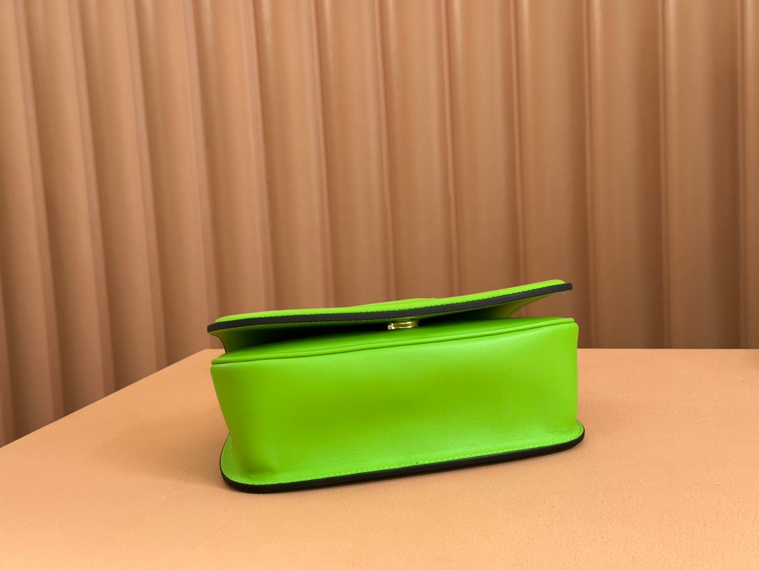 GUCCI 26S BLONDIE BAG 21 IN GREEN CALFSKIN