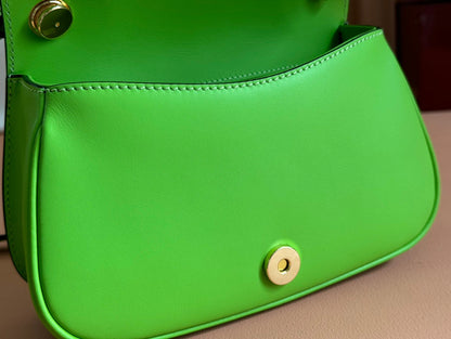 GUCCI 26S BLONDIE BAG 21 IN GREEN CALFSKIN