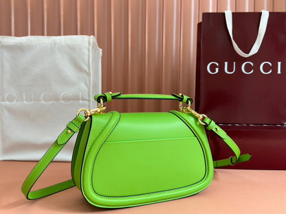 GUCCI 26S BLONDIE BAG 27 IN GREEN CALFSKIN