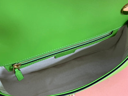 GUCCI 26S BLONDIE BAG 27 IN GREEN CALFSKIN