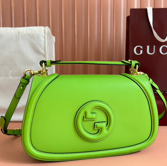 GUCCI 26S BLONDIE BAG 32 IN GREEN CALFSKIN