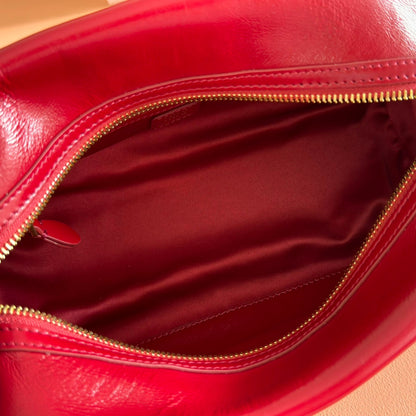 MIUMIU 26S TOP-HANDLE BAG 28 IN DARK RED CALFSKIN GOLD HARDWARE