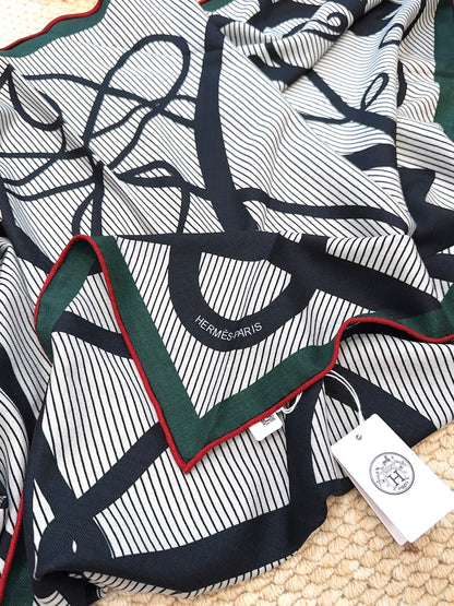 HERMES 25S SCARF 140 IN CASHMERE SILK 854530