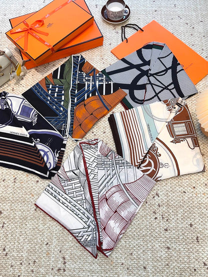 HERMES 25S SCARF 140 IN CASHMERE SILK 854530