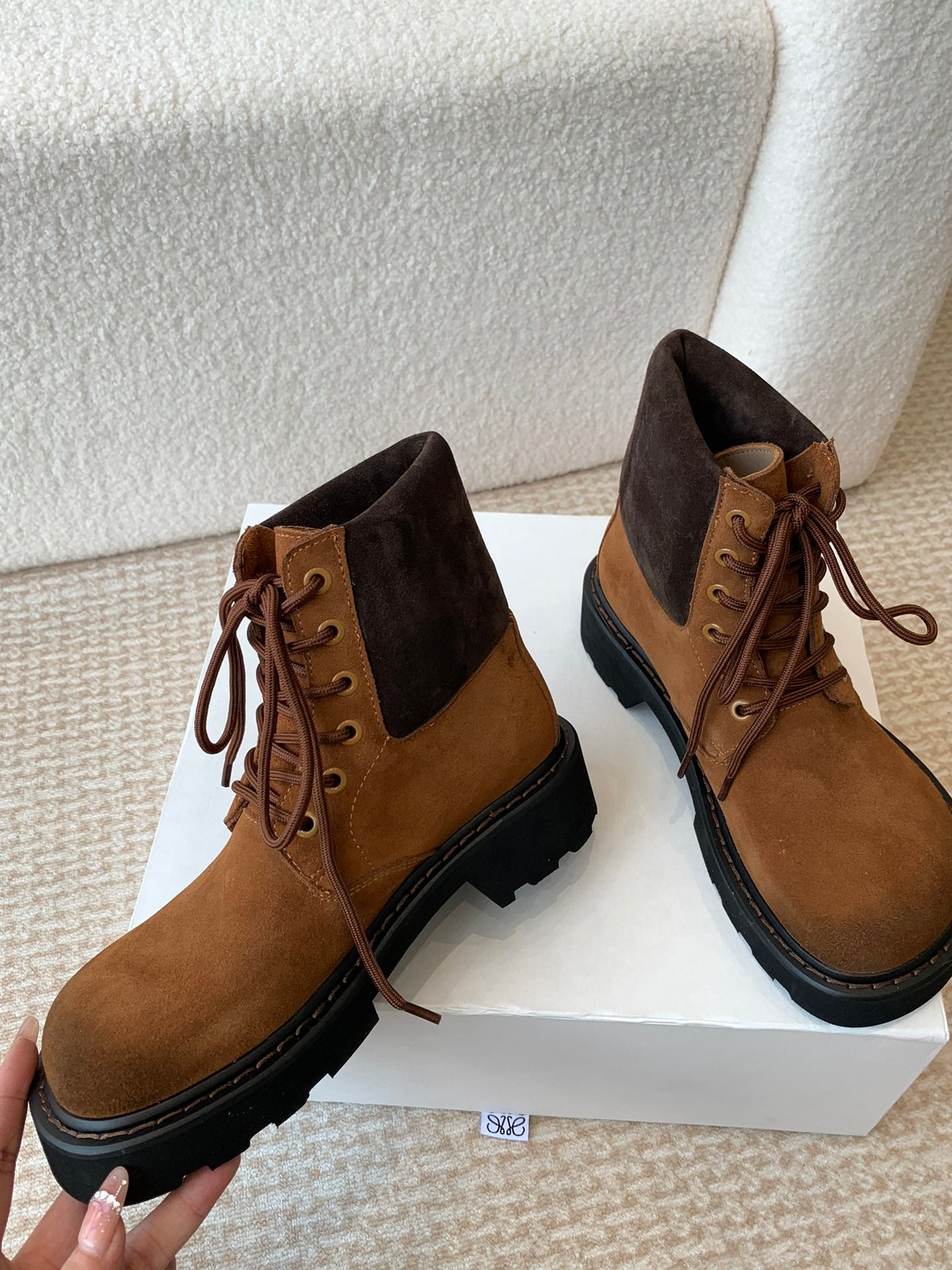LW SIERRA COMBAT BOOT CARAMEL SUEDE