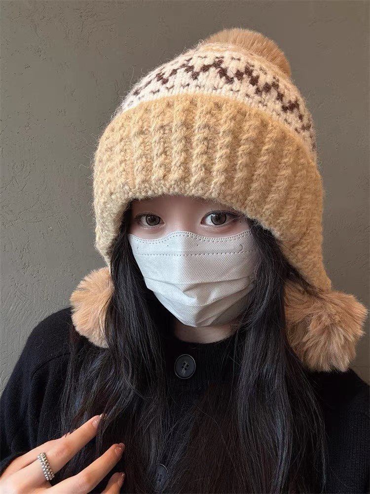 BEANIE HAT IN COLORFUL WOOL 394005