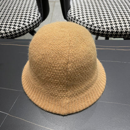 BUCKET HAT IN PEANUT BROWN WOOL PLUSH 399229