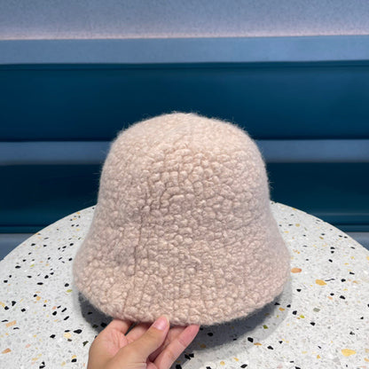 BUCKET HAT IN LIGHT PINK LAMB FUR 422034