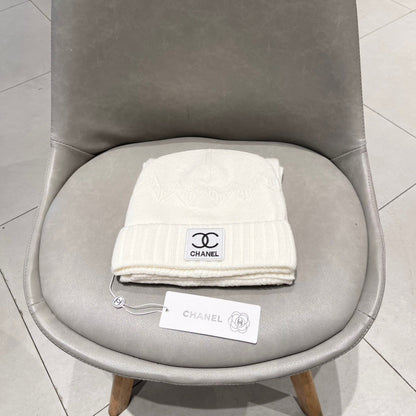 SET BEANIE HAT AND SCARF WHITE 427885