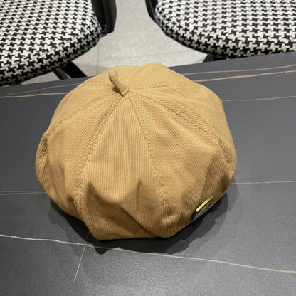 BERET HAT IN CIDER BROWN CORDUROY 429845