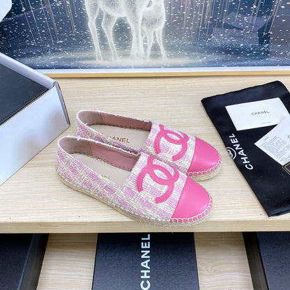 CC ESPADRILLES PLATFORM IN PINK TWEED