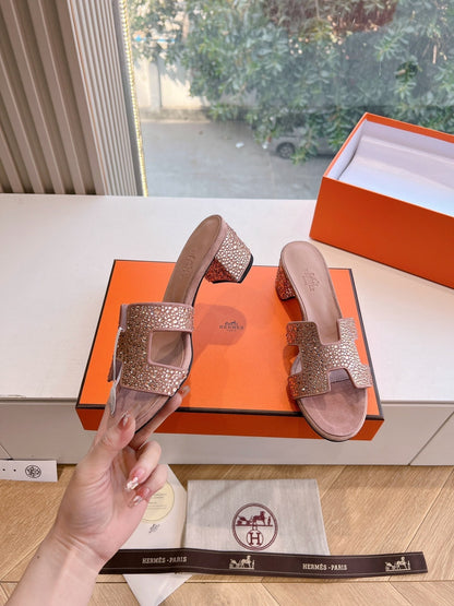 0ASIS SANDAL IN BLUSH PINK SUEDE WITH CRYSTALS