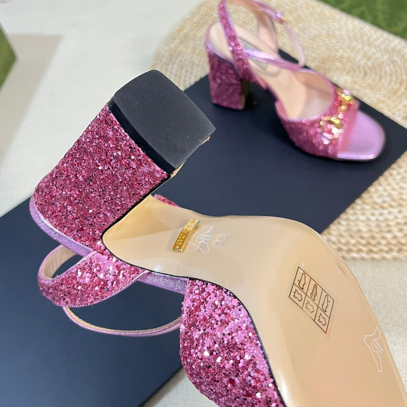 GG Women Sandal High Heels Pink