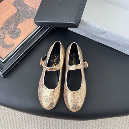 BALLET IN GLITTER GOLDEN SEQUINS