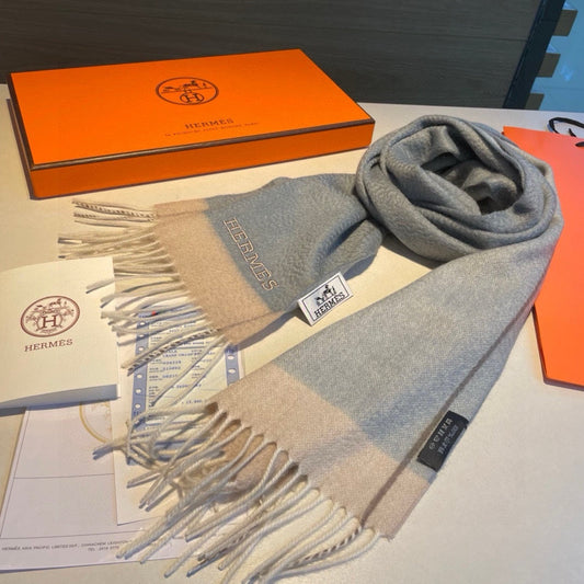 SCARF 180 CM IN POWDER BLUE CASHMERE 366045