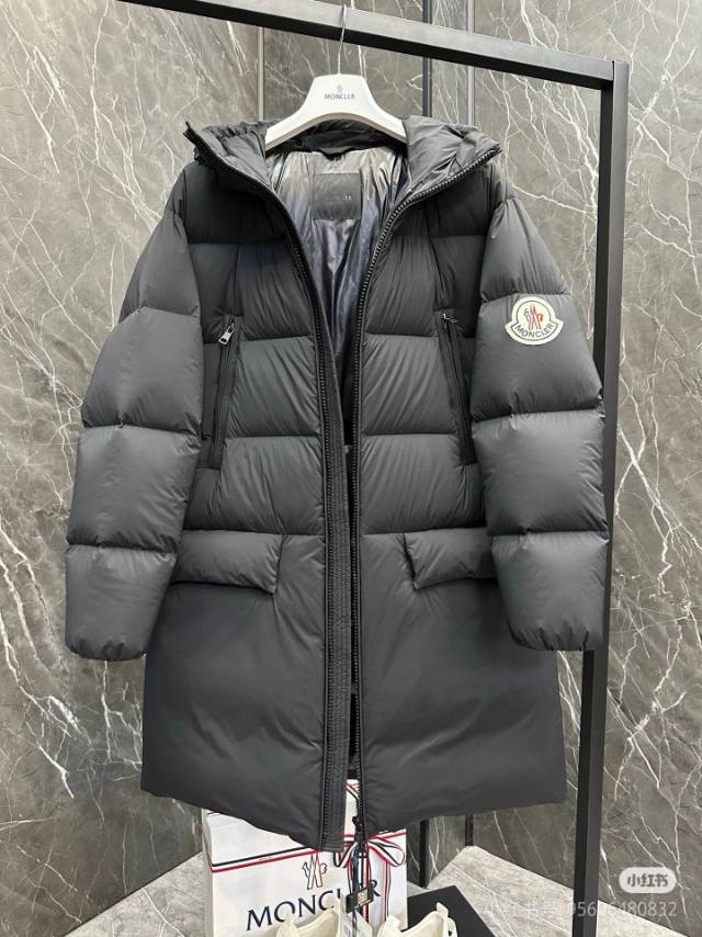 Moncler Style Women’s Mid-Length Down Puffer Coat In Black – Style 050