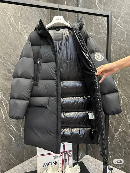Moncler Style Women’s Mid-Length Down Puffer Coat In Black – Style 050