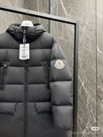 Moncler Style Women’s Mid-Length Down Puffer Coat In Black – Style 050