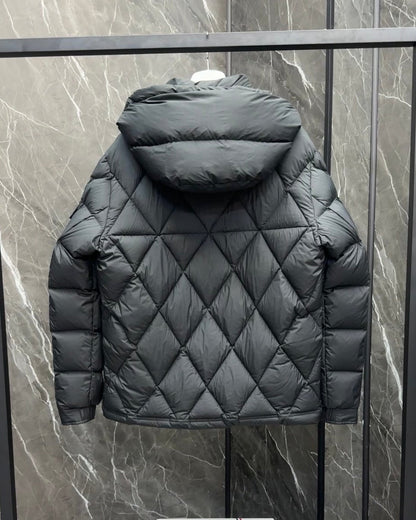 Women's Moncler Quilted Puffer Jacket Black Color with hood-Style225
