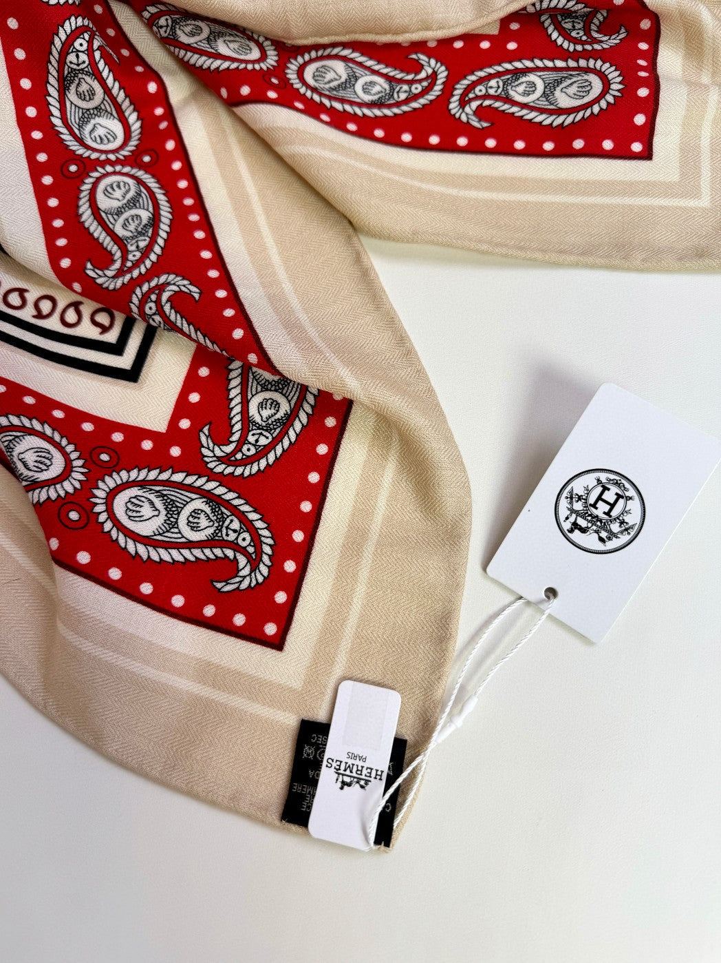 HERMES 25S SCARF 135 IN CASHMERE SILK 729039