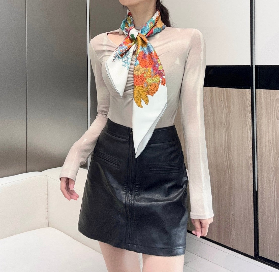 HERMES 25S SCARF 90 IN SILK 729028