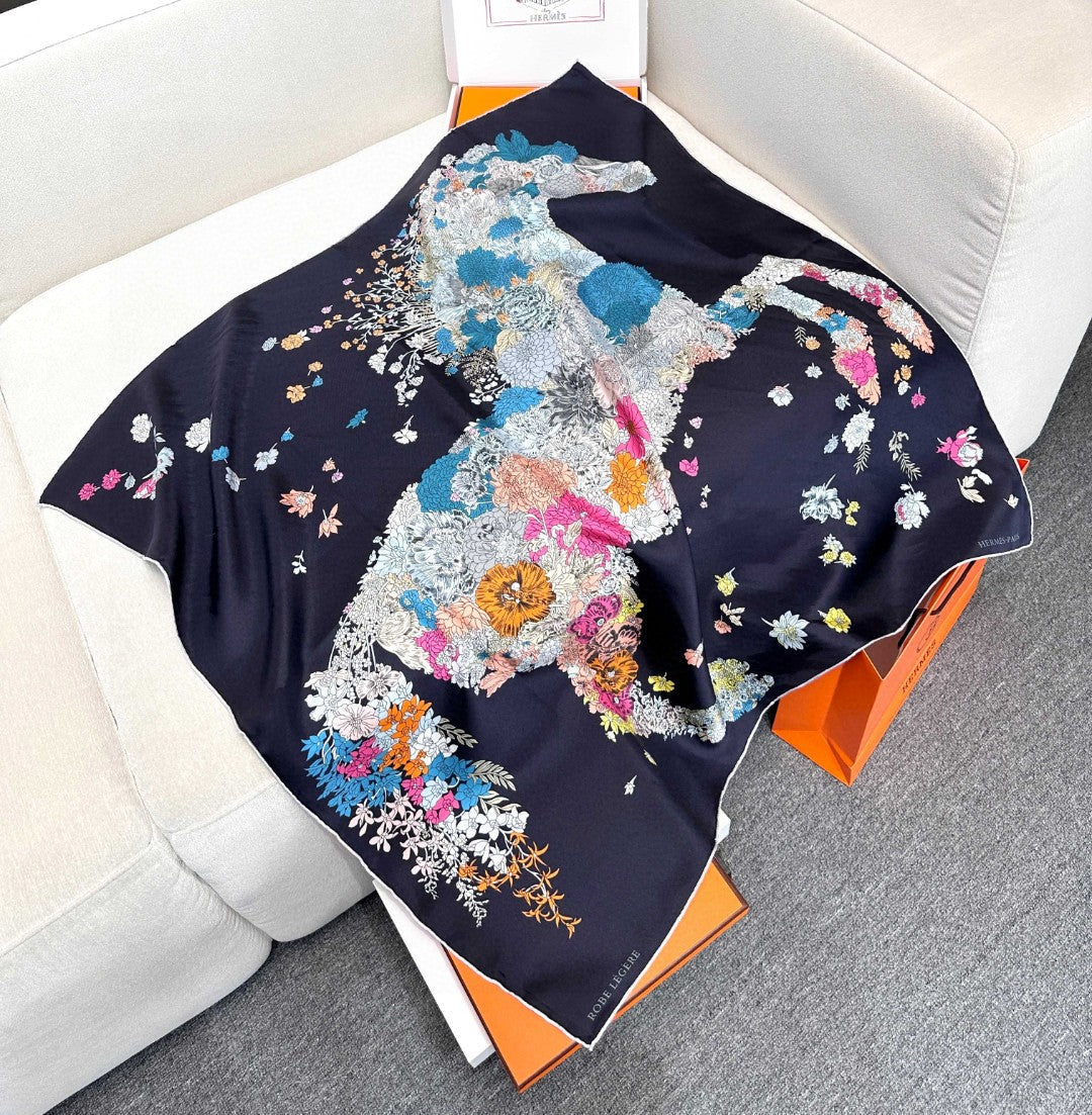 HERMES 25S SCARF 90 IN SILK 729030