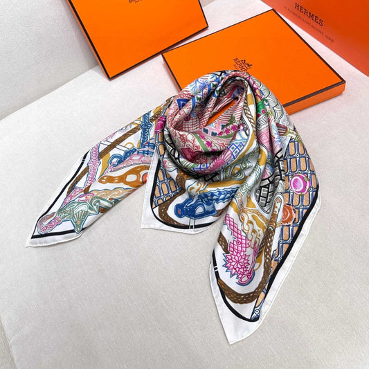 HERMES 25S SCARF 90 IN SILK 726442