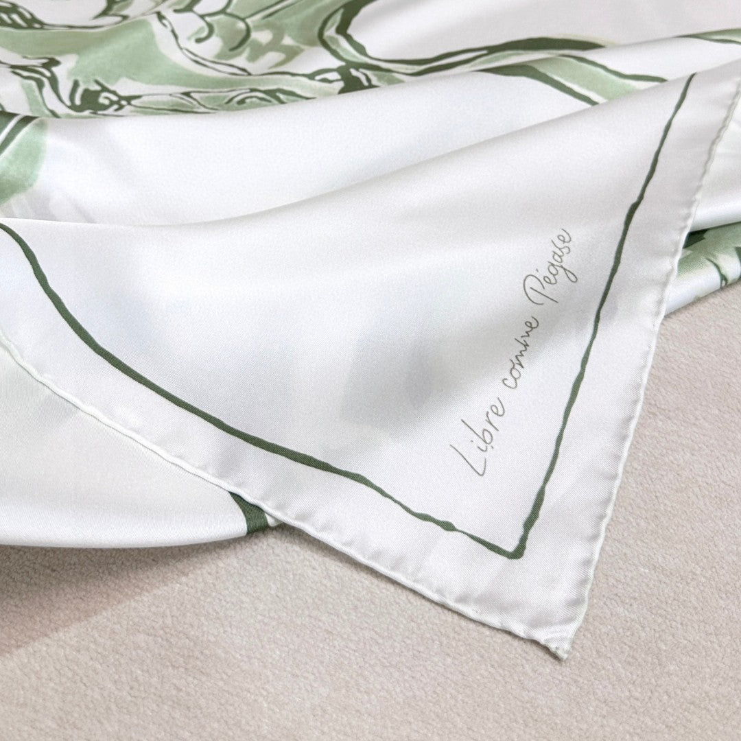 HERMES 25S SCARF 90 IN SILK TWILL 733936